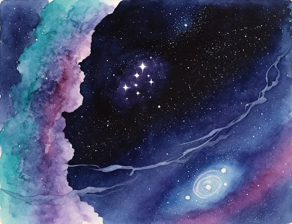 Drifting Beyond — Infinite Horizon series, watercolor on paper