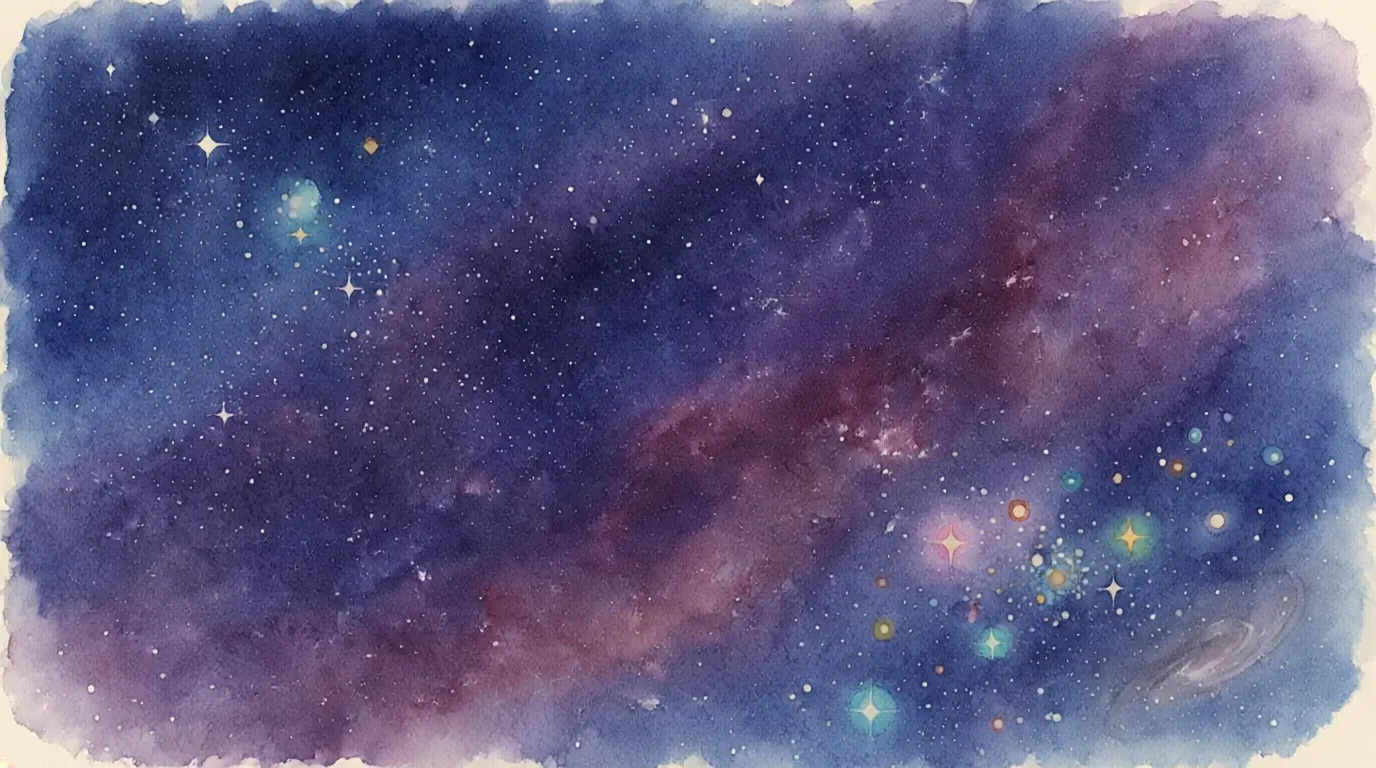 Distant Signal — Infinite Horizon series, watercolor on paper